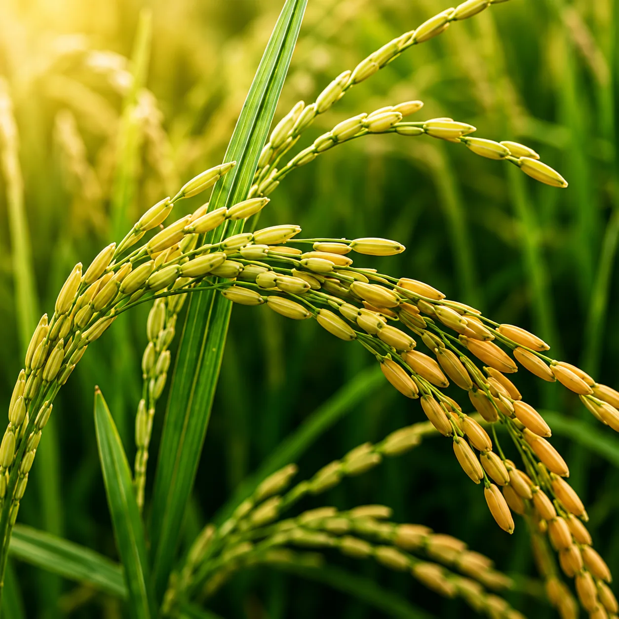 Paddy Grains Close-up